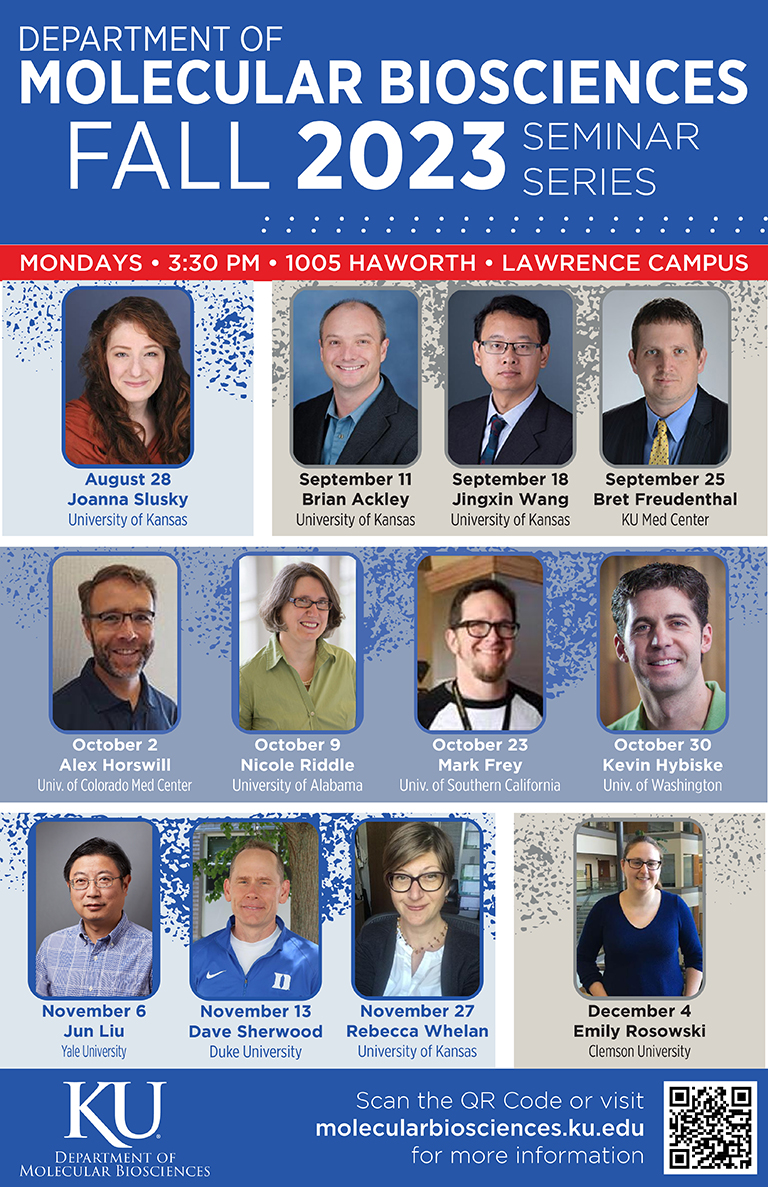 Molecular Biosciences Fall 2023 Seminar Series Flyer